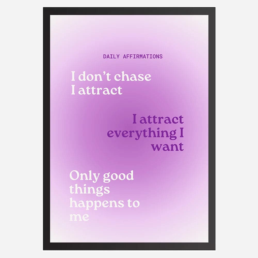 Daily Affirmations- Wall Art A3 Size (297 x 420 mm) image 1