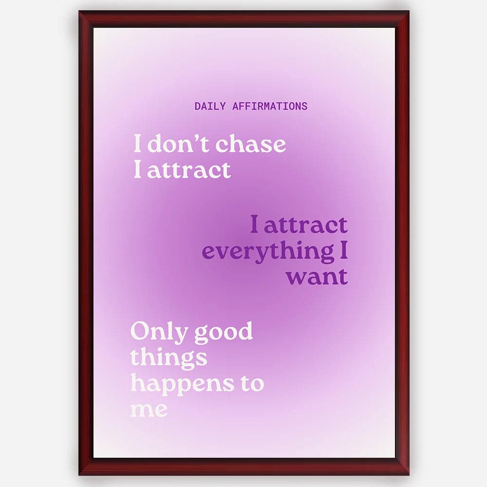 Daily Affirmations- Wall Art A3 Size (297 x 420 mm) image 3