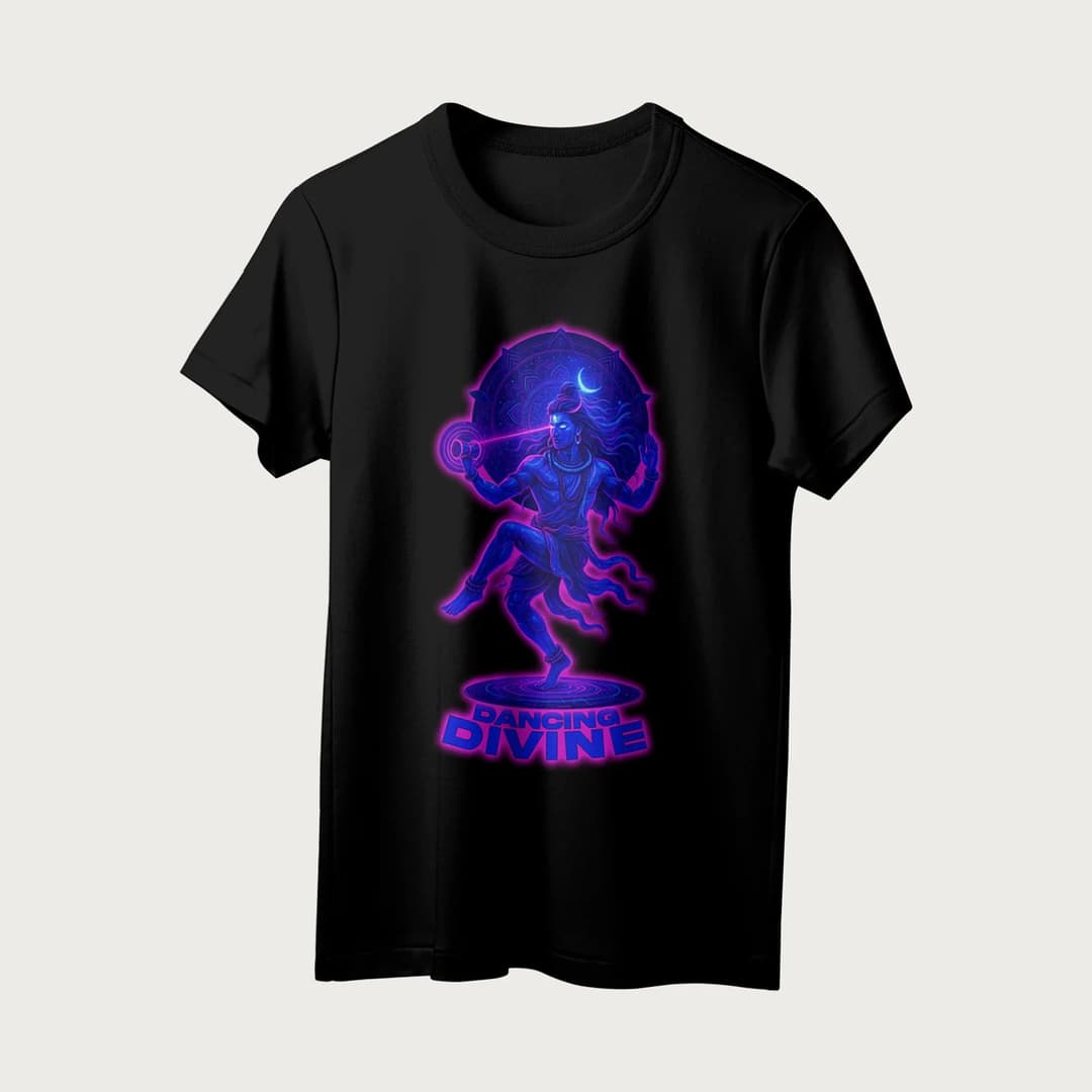 Dancing Divine | English | Unisex T-Shirt | 100% Cotton | Regular Fit | Spiritual Graphic Tee image 8