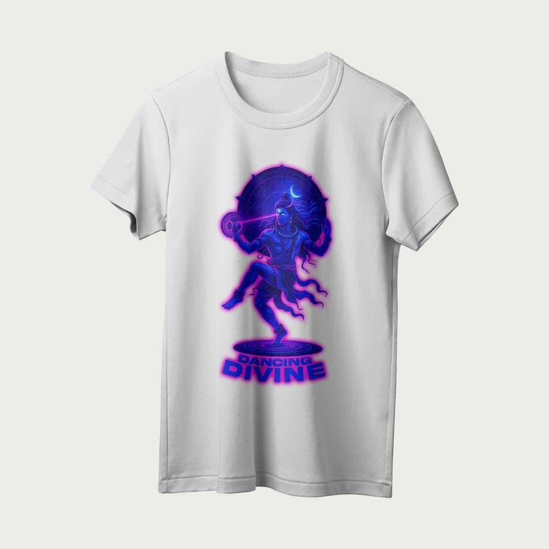 Dancing Divine | English | Unisex T-Shirt | 100% Cotton | Regular Fit | Spiritual Graphic Tee image 9