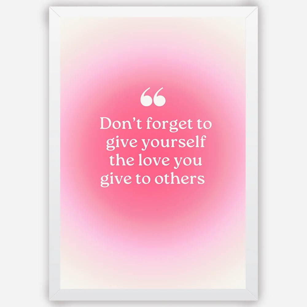 Don't forget to give the love- Wall Art A3 Size (297 x 420 mm) image 1