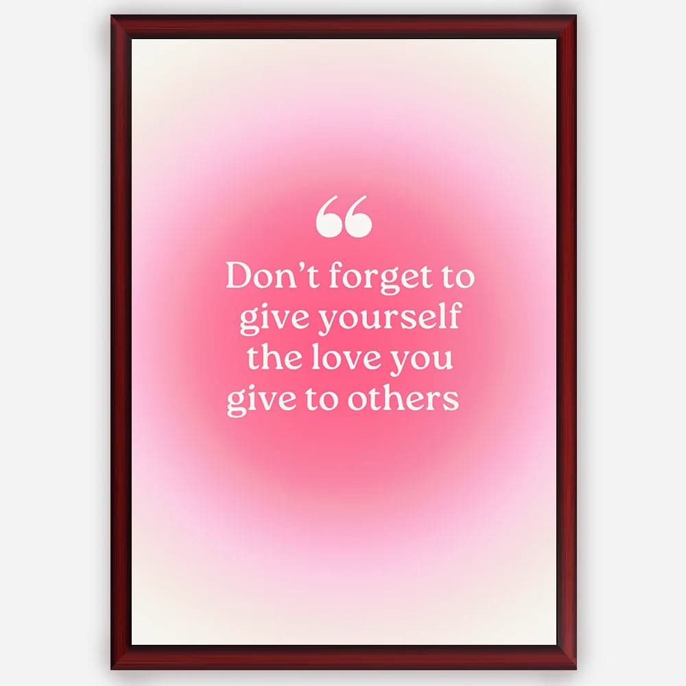 Don't forget to give the love- Wall Art A3 Size (297 x 420 mm) image 3