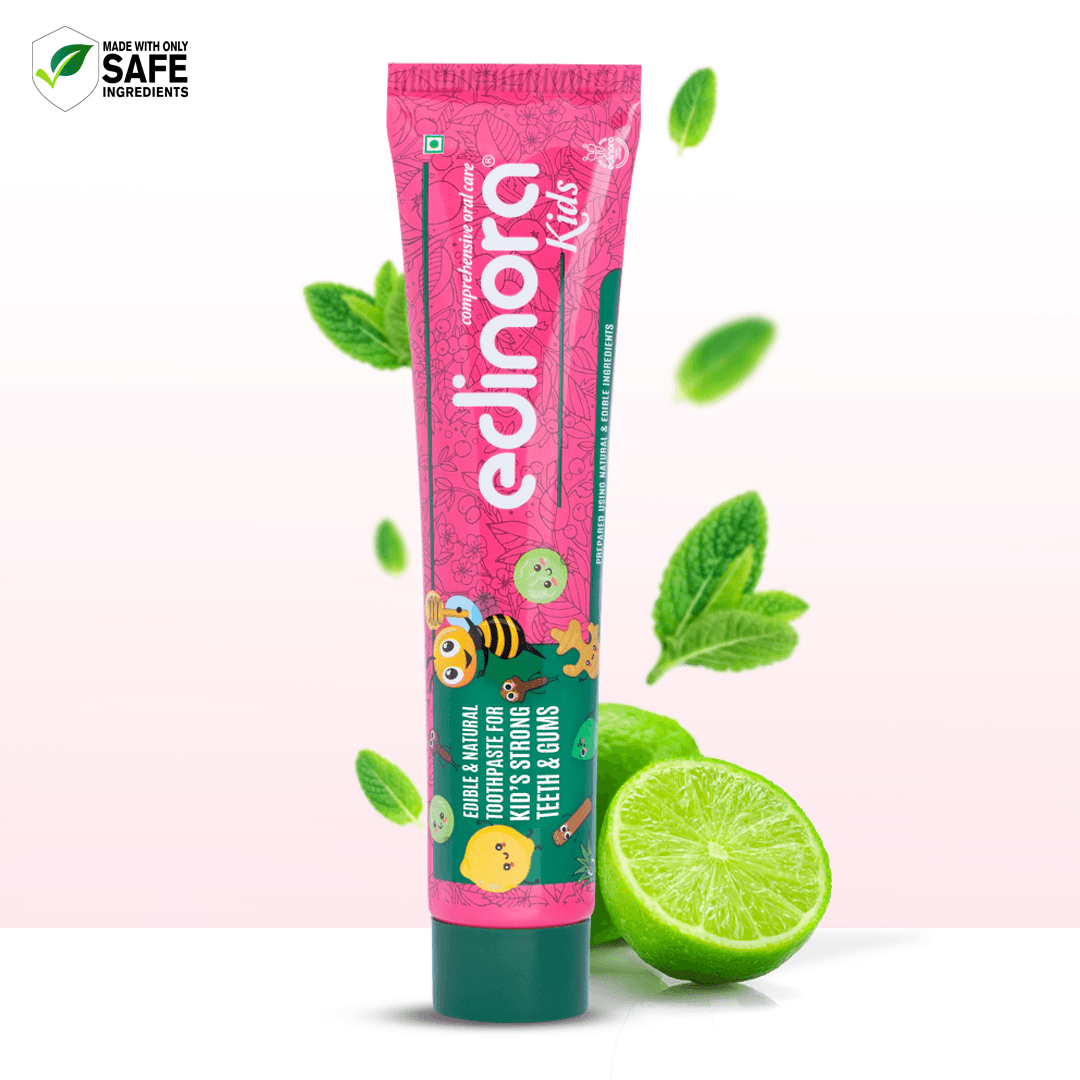EDINORA KIDS TOOTHPASTE without SLS, Parabens, Harsh chemicals | Edible grade and safe if accidentally swallowed image 7