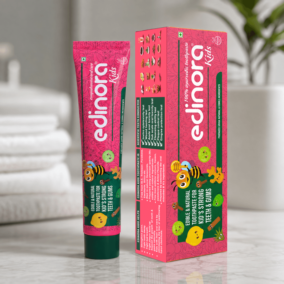 EDINORA KIDS TOOTHPASTE without SLS, Parabens, Harsh chemicals | Edible grade and safe if accidentally swallowed image 5