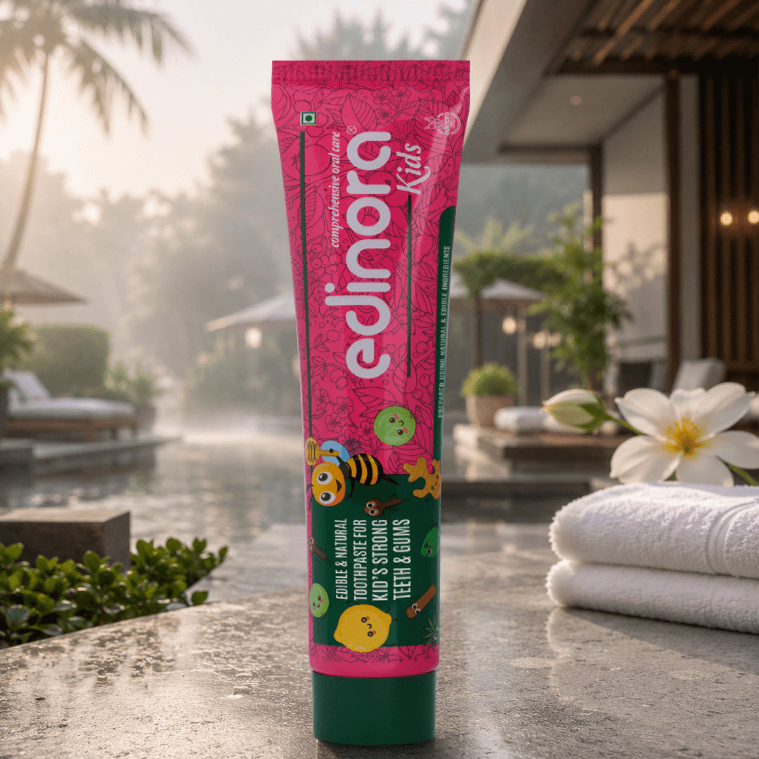 EDINORA KIDS TOOTHPASTE without SLS, Parabens, Harsh chemicals | Edible grade and safe if accidentally swallowed image 4