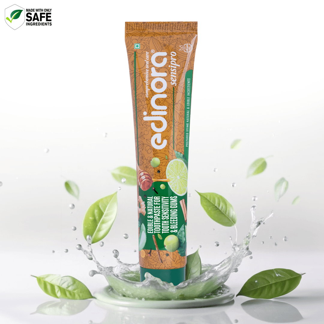 Edinora Sensipro ayurvedic toothpaste | For sensitivity, bad breath & bleeding gums | Oral microbiome friendly | No SLS, Parabens image 1