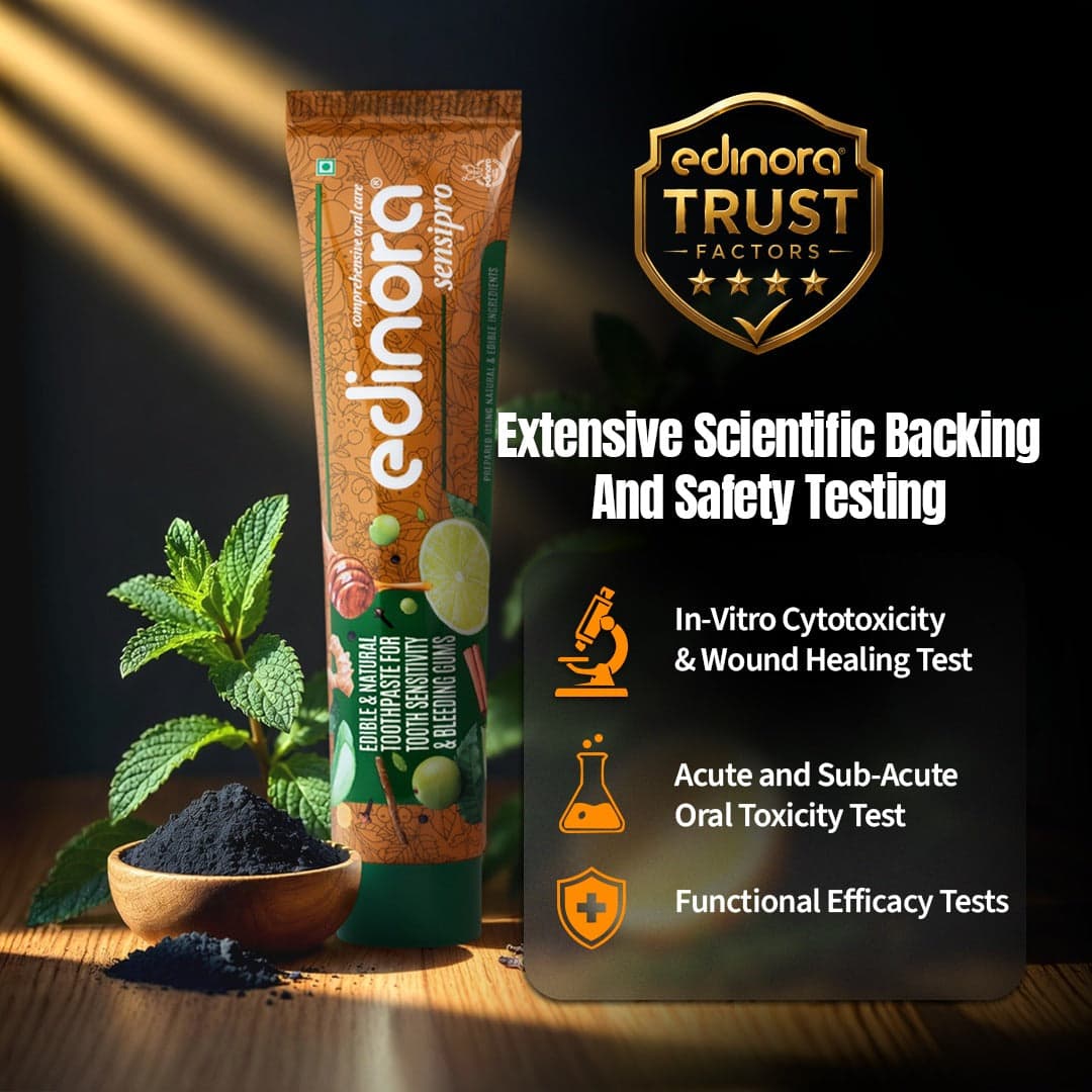 Edinora Sensipro ayurvedic toothpaste | For sensitivity, bad breath & bleeding gums | Oral microbiome friendly | No SLS, Parabens image 6