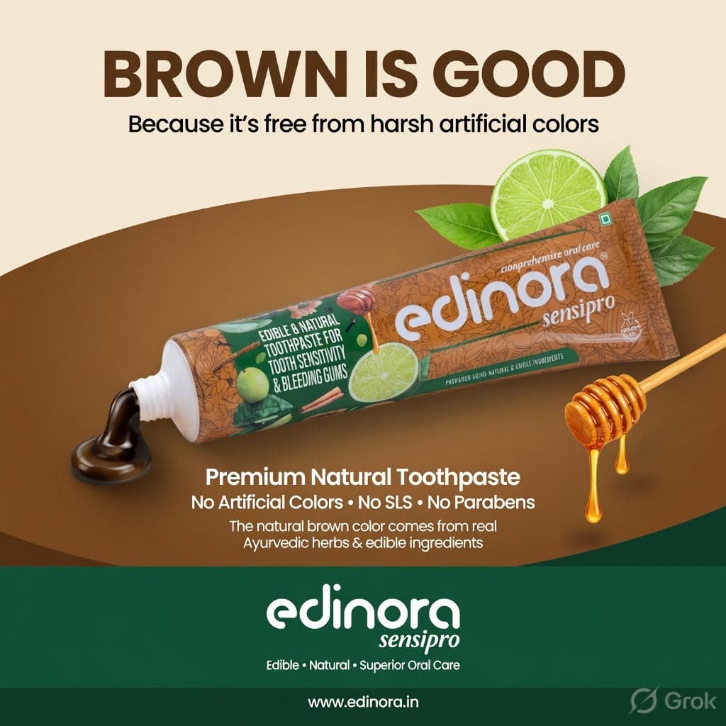Edinora Sensipro ayurvedic toothpaste | For sensitivity, bad breath & bleeding gums | Oral microbiome friendly | No SLS, Parabens image 3