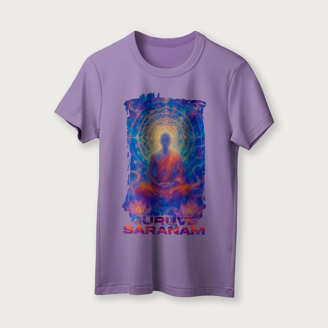 Guruve Saranam | English | Unisex T-Shirt | 100% Cotton | Regular Fit | Spiritual Graphic Tee | D1 image 10
