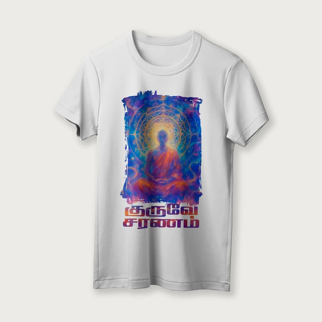Guruve Saranam | Tamil | Unisex T-Shirt | 100% Cotton | Regular Fit | Spiritual Graphic Tee | D1 image 9