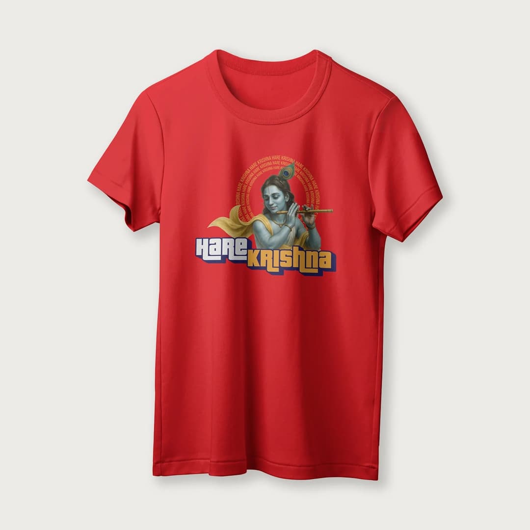 Hare Krishna | English | Unisex T-Shirt | 100% Cotton | Regular Fit | Spiritual Graphic Tee image 14