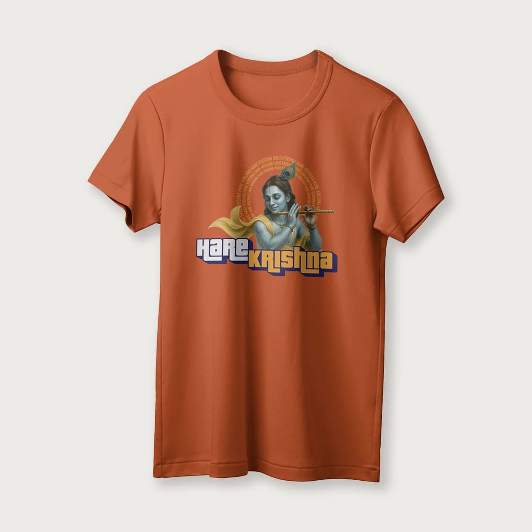 Hare Krishna | English | Unisex T-Shirt | 100% Cotton | Regular Fit | Spiritual Graphic Tee image 15