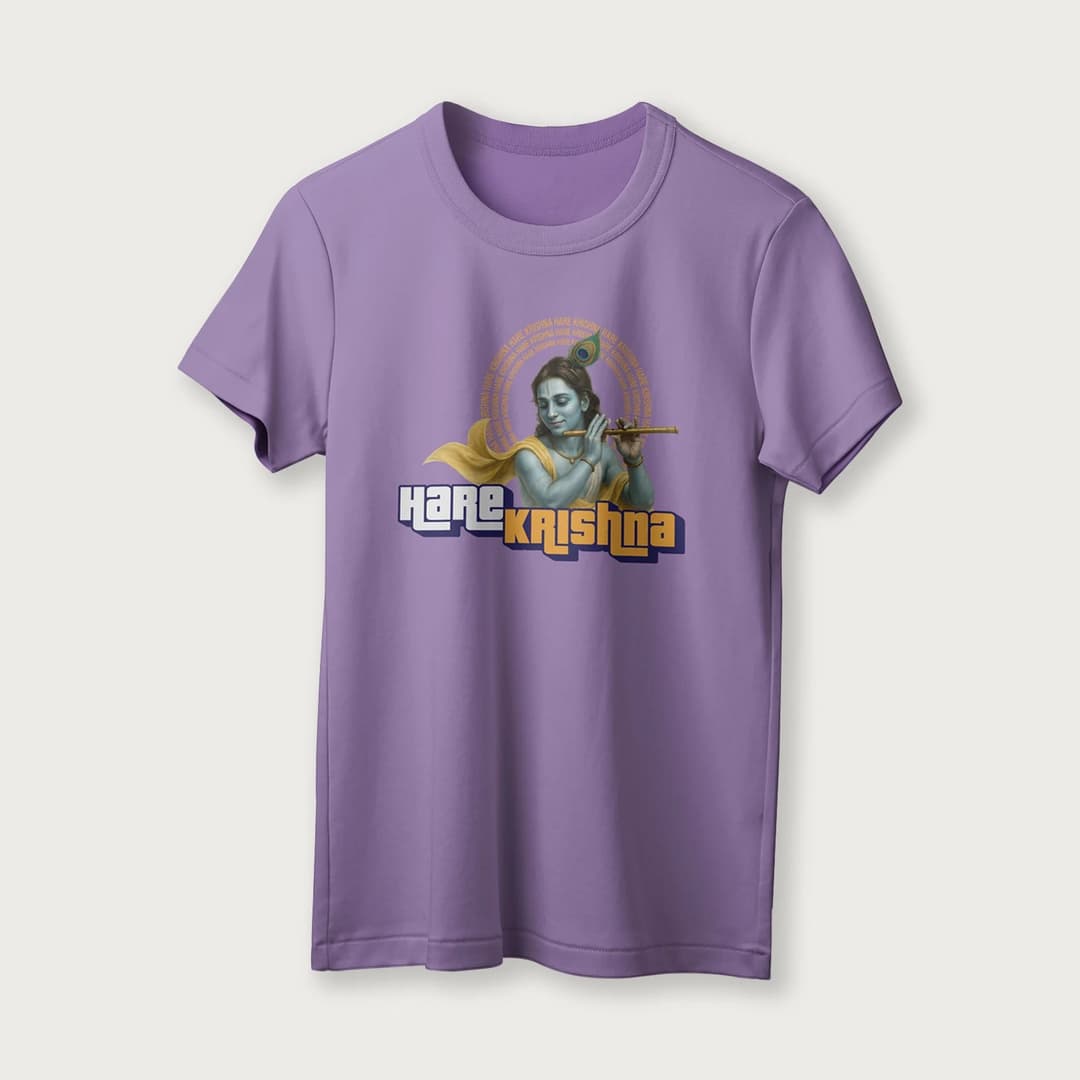 Hare Krishna | English | Unisex T-Shirt | 100% Cotton | Regular Fit | Spiritual Graphic Tee image 16