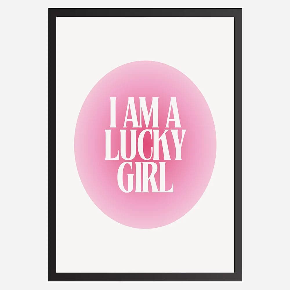 I am a lucky girl - Wall Art A3 Size Photo Frame (297 x 420 mm) image 1