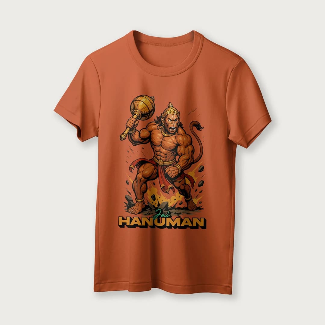 Jai Hanuman | Tamil | Unisex T-Shirt | 100% Cotton | Regular Fit | Spiritual Graphic Tee image 13