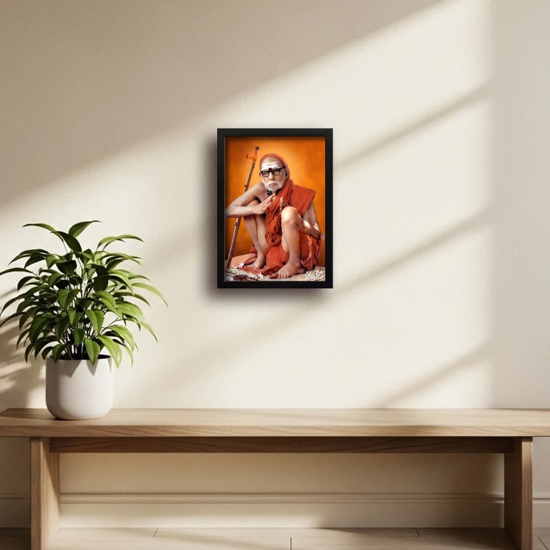 Kanchi Mahaperiyava | Spiritual Guru | Powerful Photo Frame | A3 | A4 | 6x8 inch image 7