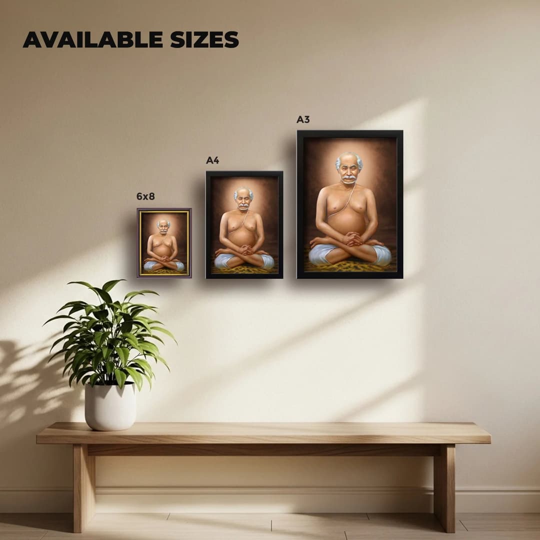 Lahiri Mahasaya | Kriya Yogi | Powerful Photo Frame | A3 | A4 | 6x8 inch image 1