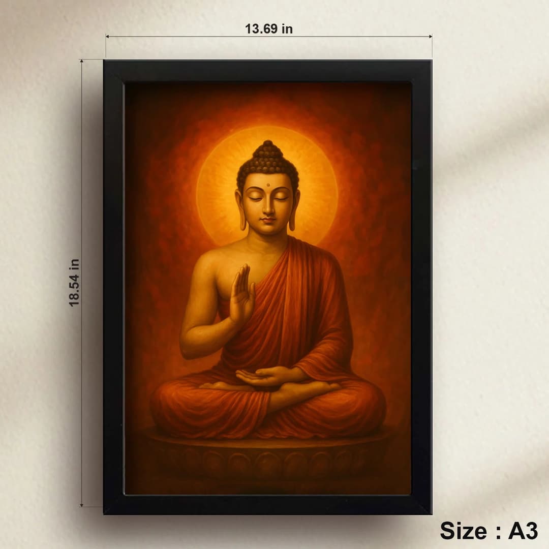 Lord Buddha | Spiritual Guru | Powerful Photo Frame | A3 | A4 | 6x8 inch image 3