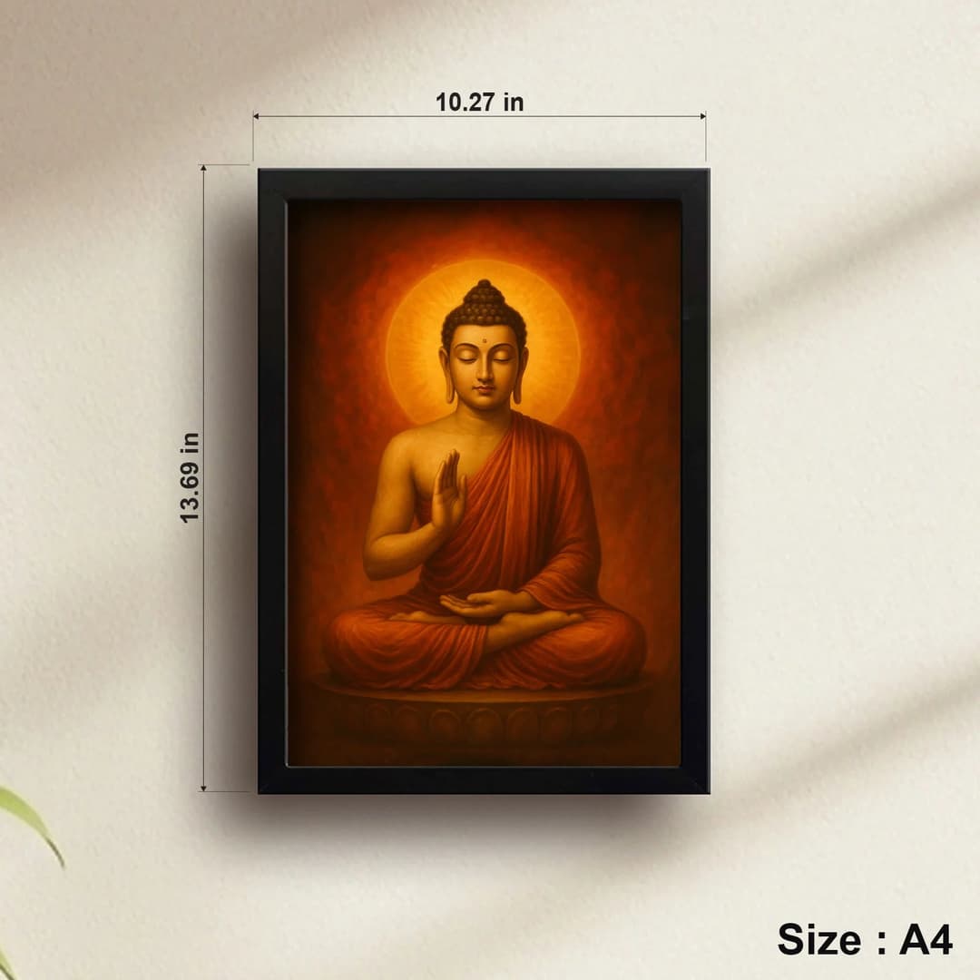 Lord Buddha | Spiritual Guru | Powerful Photo Frame | A3 | A4 | 6x8 inch image 4
