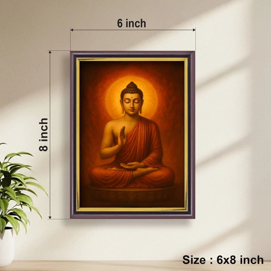 Lord Buddha | Spiritual Guru | Powerful Photo Frame | A3 | A4 | 6x8 inch image 5