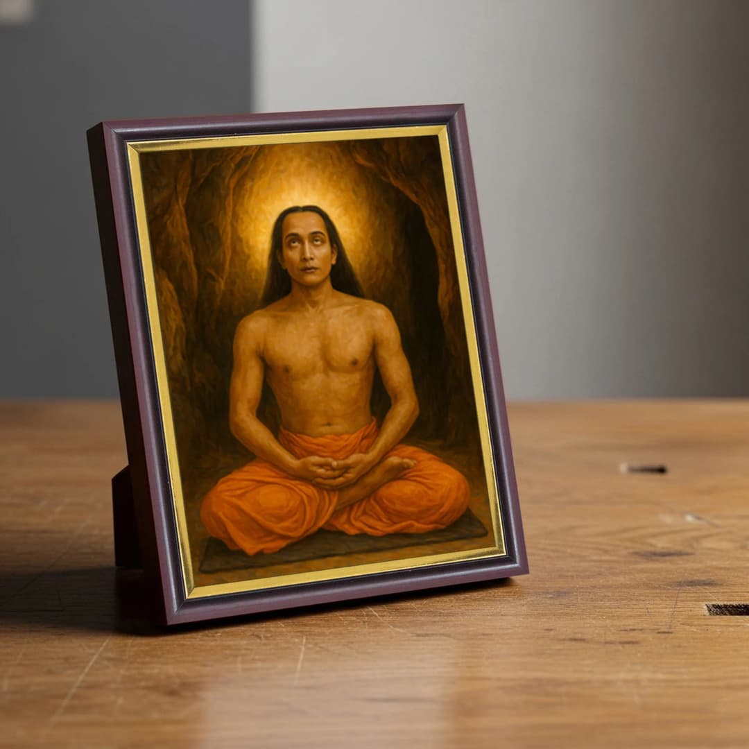 Mahavatar Babaji | Kriya Yoga Master | Powerful Photo Frame | A3 | A4 | 6x8 inch image 2