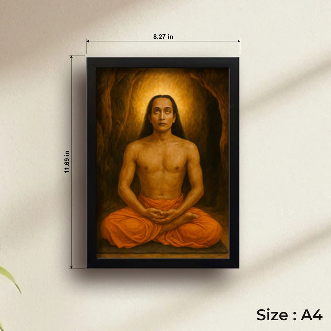Mahavatar Babaji | Kriya Yoga Master | Powerful Photo Frame | A3 | A4 | 6x8 inch image 4