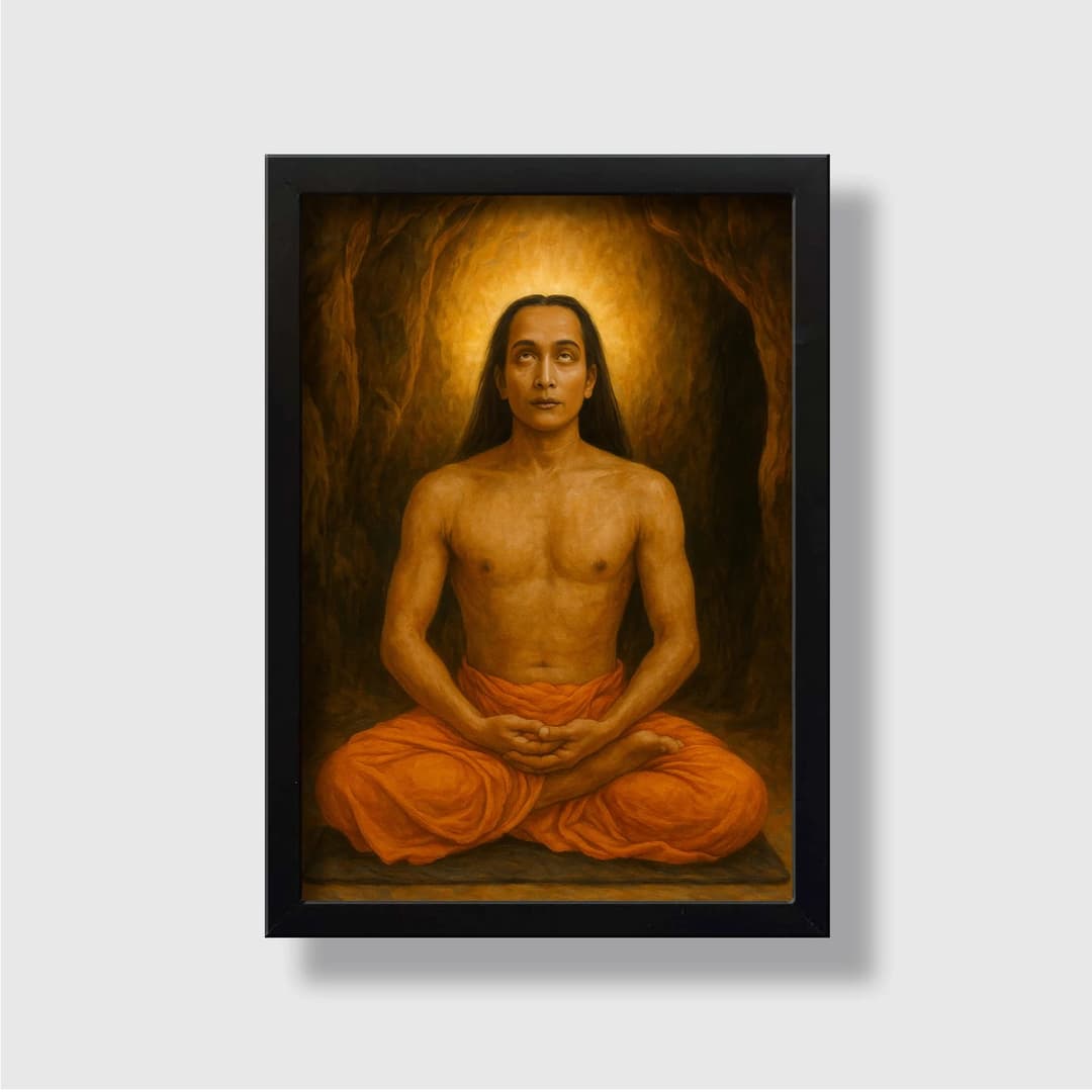 Mahavatar Babaji | Kriya Yoga Master | Powerful Photo Frame | A3 | A4 | 6x8 inch image 8