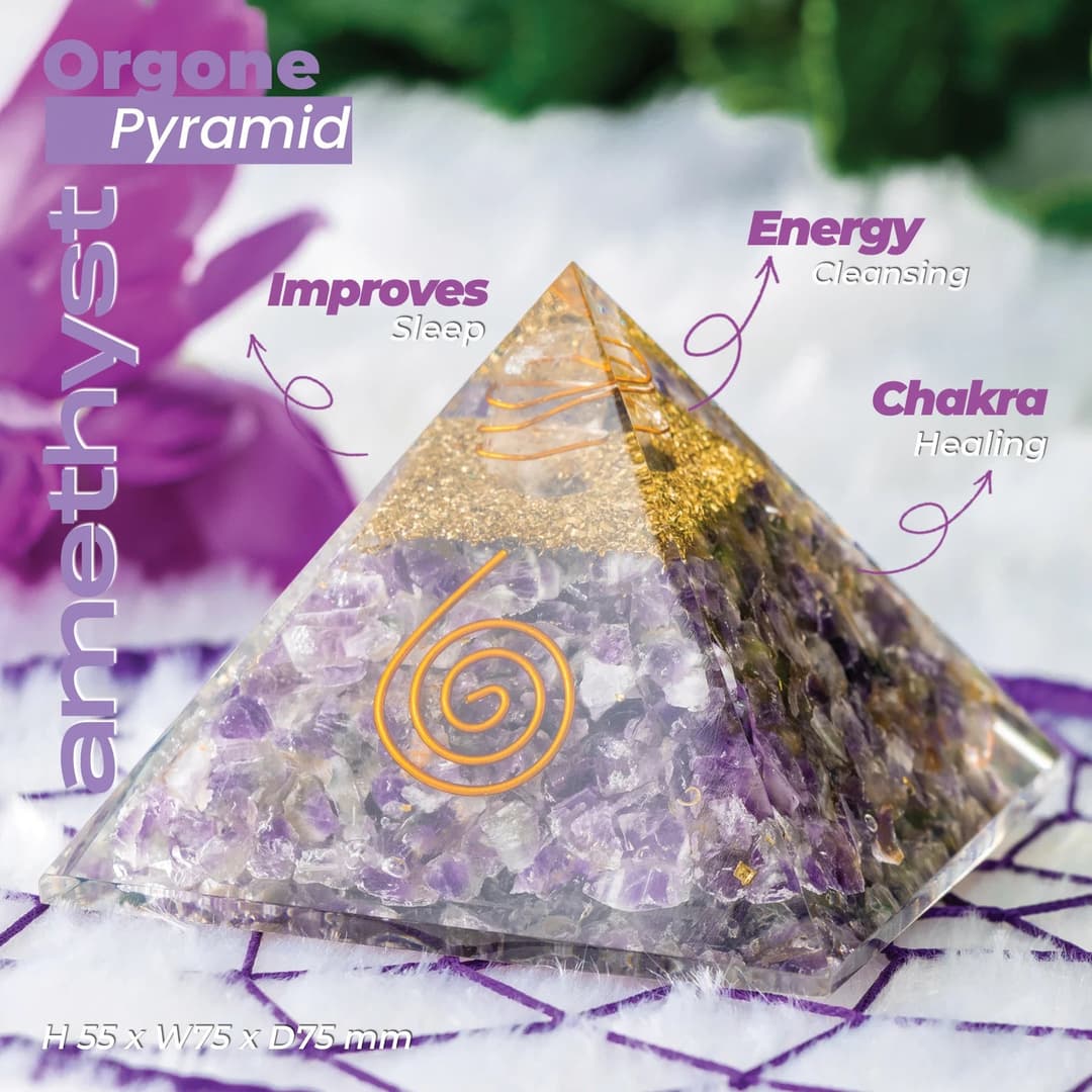Orgone Amethyst Pyramid image 2