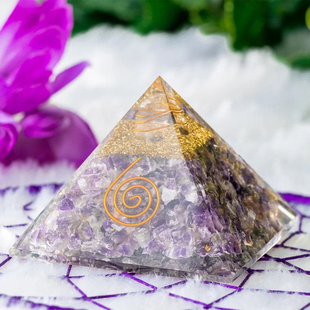Orgone Amethyst Pyramid image 3