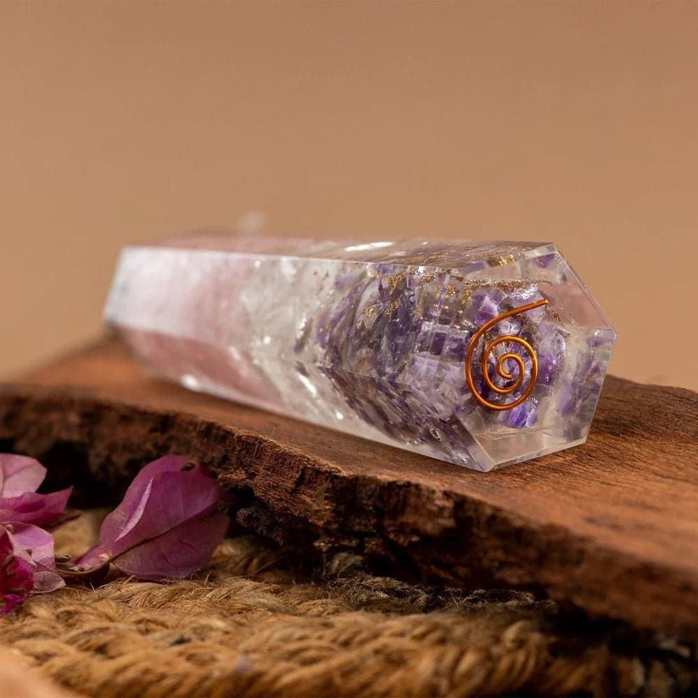Orgone Amethyst Rock Rose Pencil image 3