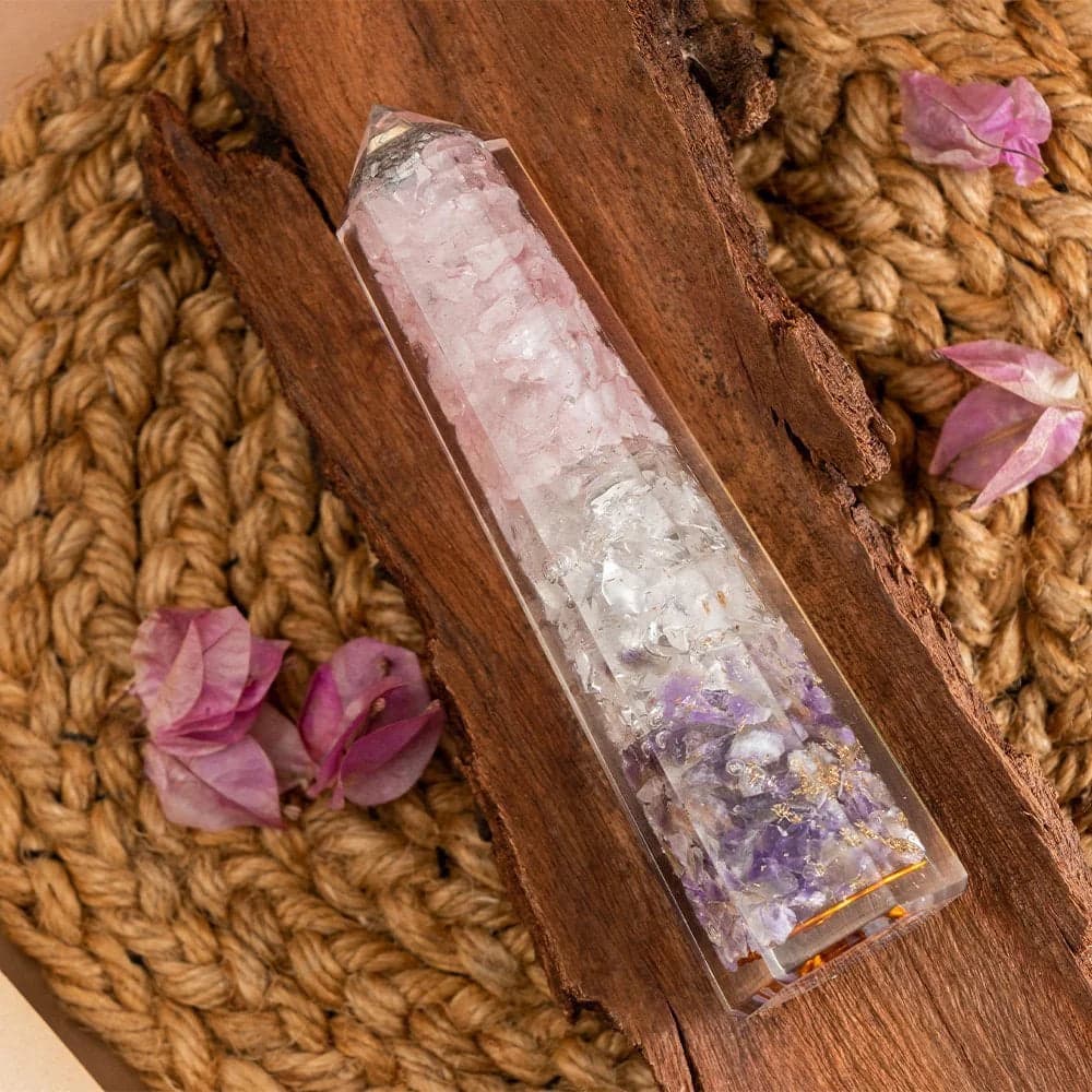Orgone Amethyst Rock Rose Pencil image 4