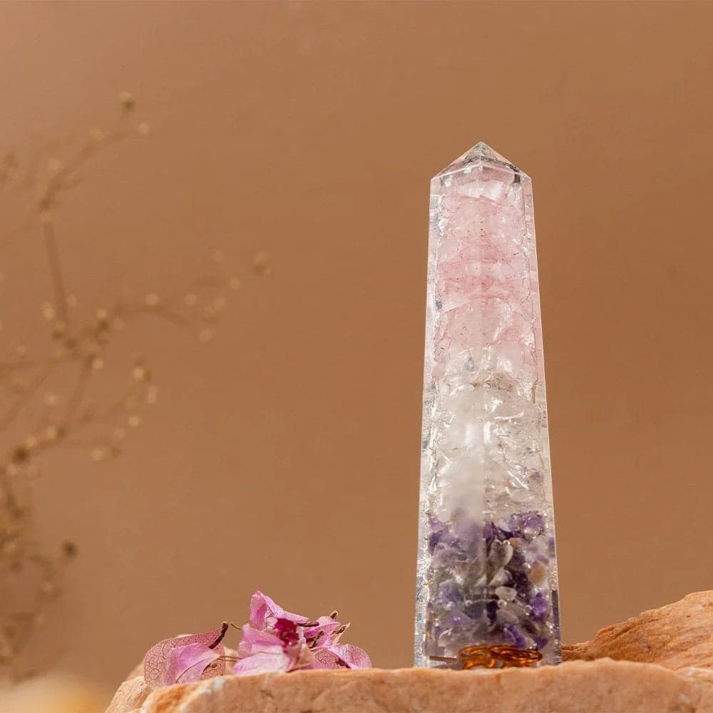Orgone Amethyst Rock Rose Pencil image 5