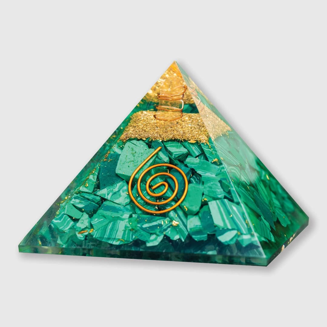 Orgone Malachite Pyramid image 1