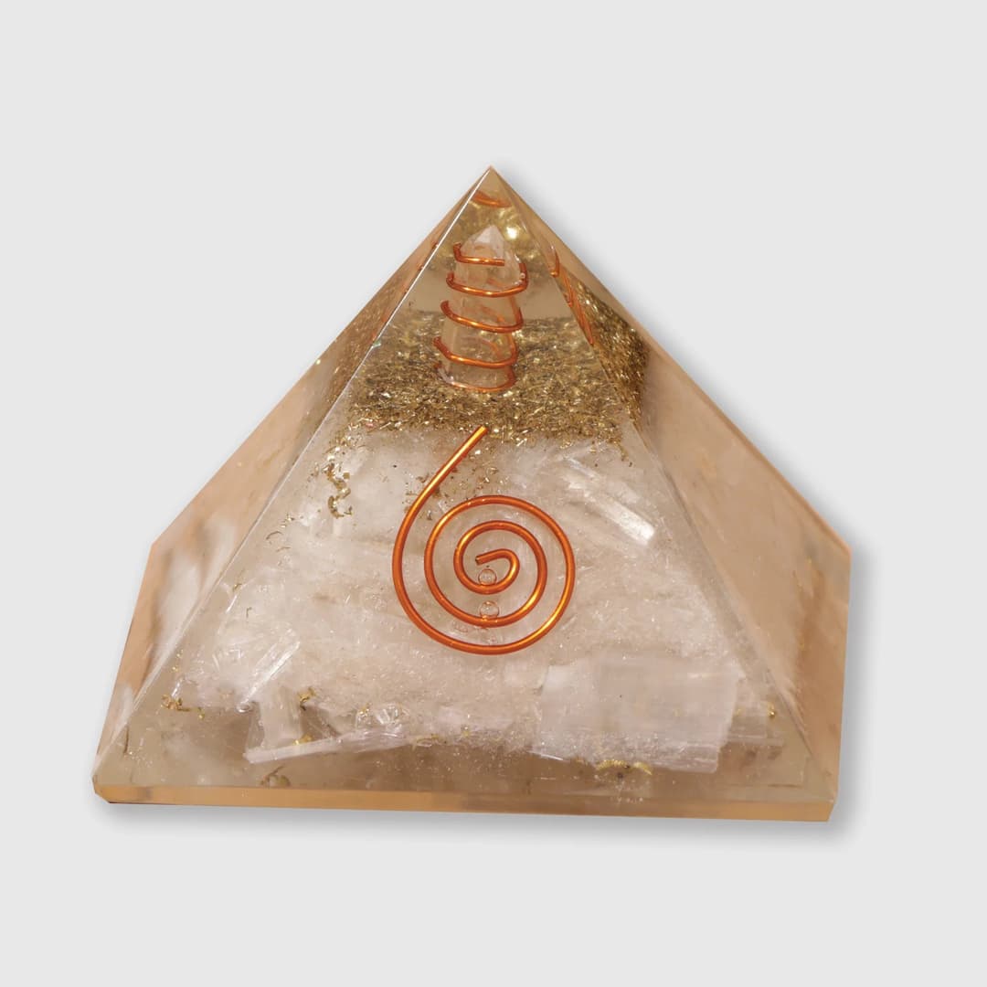 Orgone Selenite Pyramid image 1