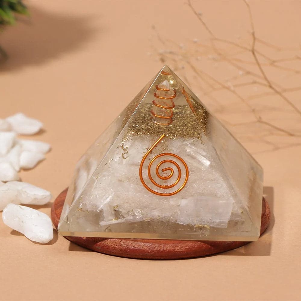Orgone Selenite Pyramid image 3