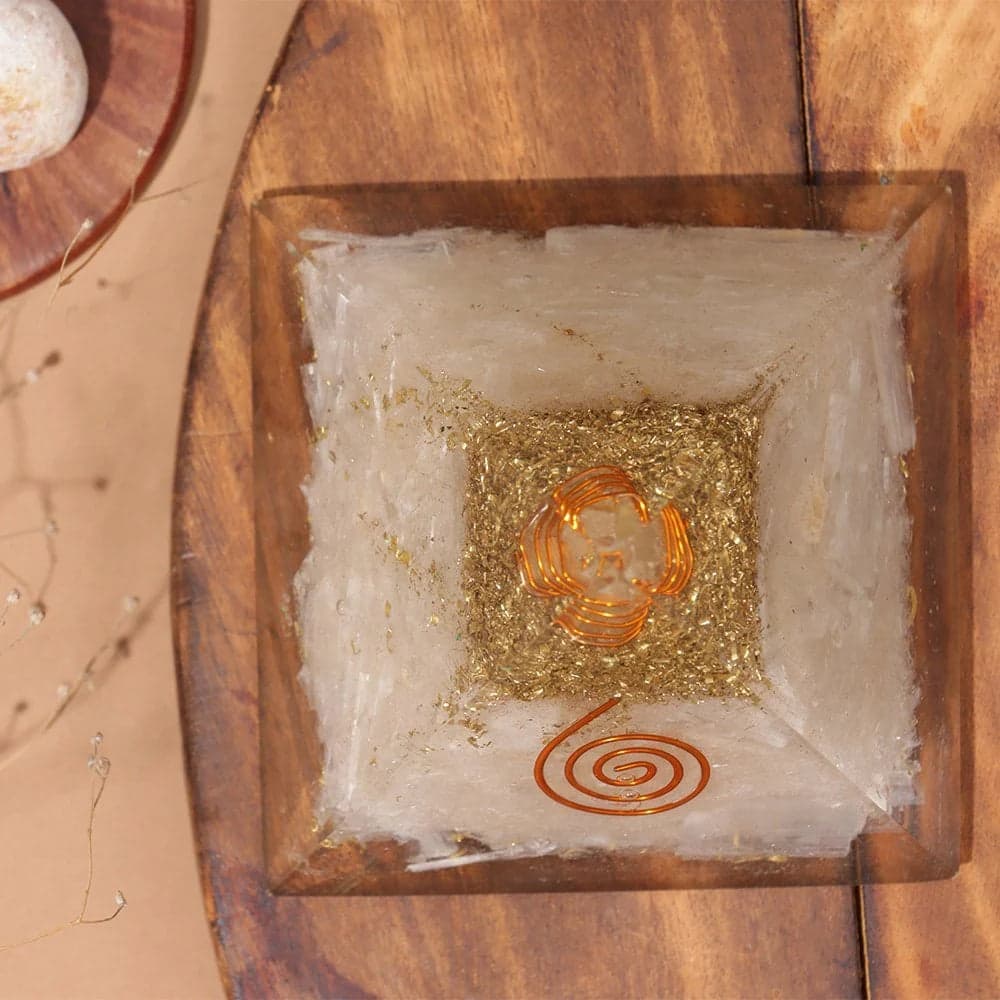 Orgone Selenite Pyramid image 4