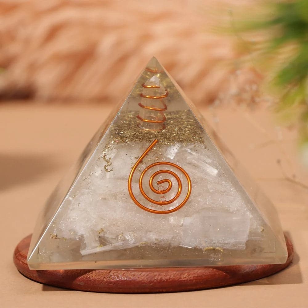 Orgone Selenite Pyramid image 5