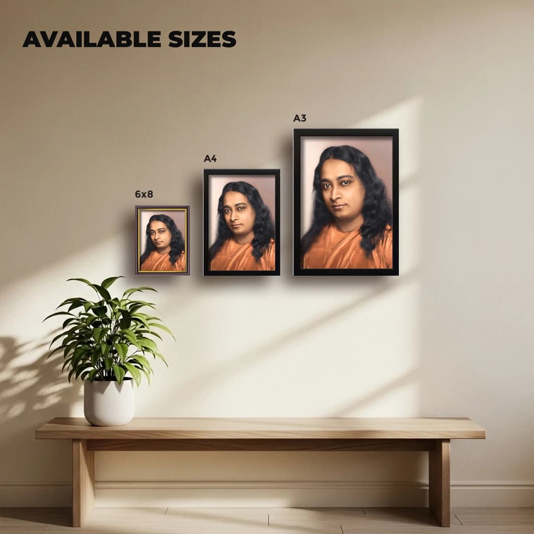 Paramahansa Yogananda | Spiritual Guru | Powerful Photo Frame | A3 | A4 | 6x8 inch image 1
