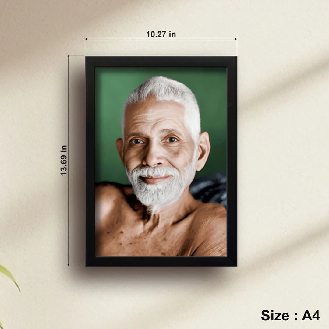 Ramana Maharshi | Spiritual Guru | Powerful Photo Frame | A3 | A4 | 6x8 inch image 4