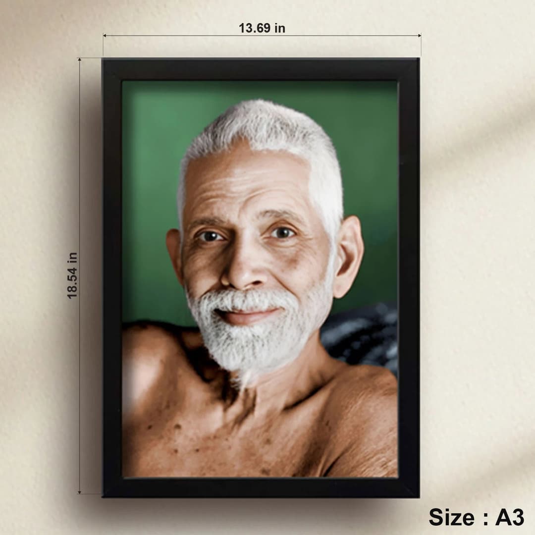 Ramana Maharshi | Spiritual Guru | Powerful Photo Frame | A3 | A4 | 6x8 inch image 5