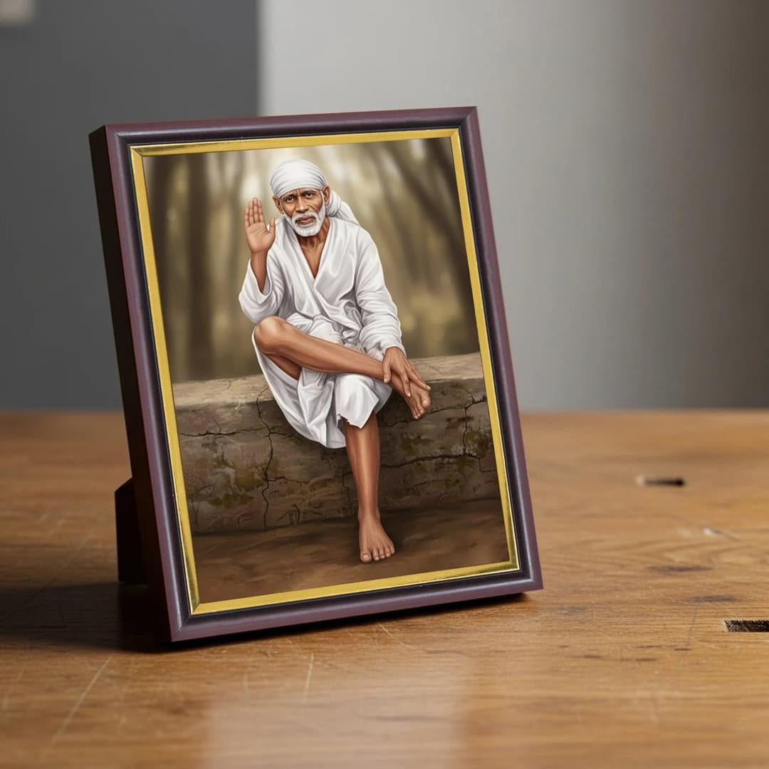 Shirdi Sai Baba | Spiritual Guru | Powerful Photo Frame | A3 | A4 | 6x8 inch image 2