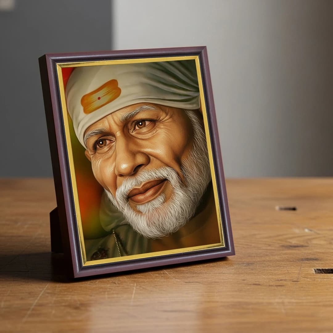 Shirdi Sai Baba | Spiritual Guru | Powerful Photo Frame | A3 | A4 | 6x8 inch D2 image 3