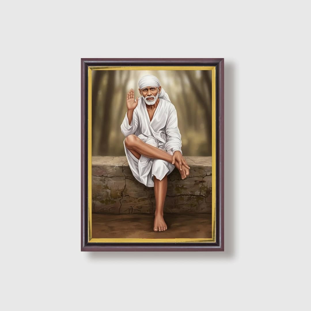 Shirdi Sai Baba | Spiritual Guru | Powerful Photo Frame | A3 | A4 | 6x8 inch D2 image 9