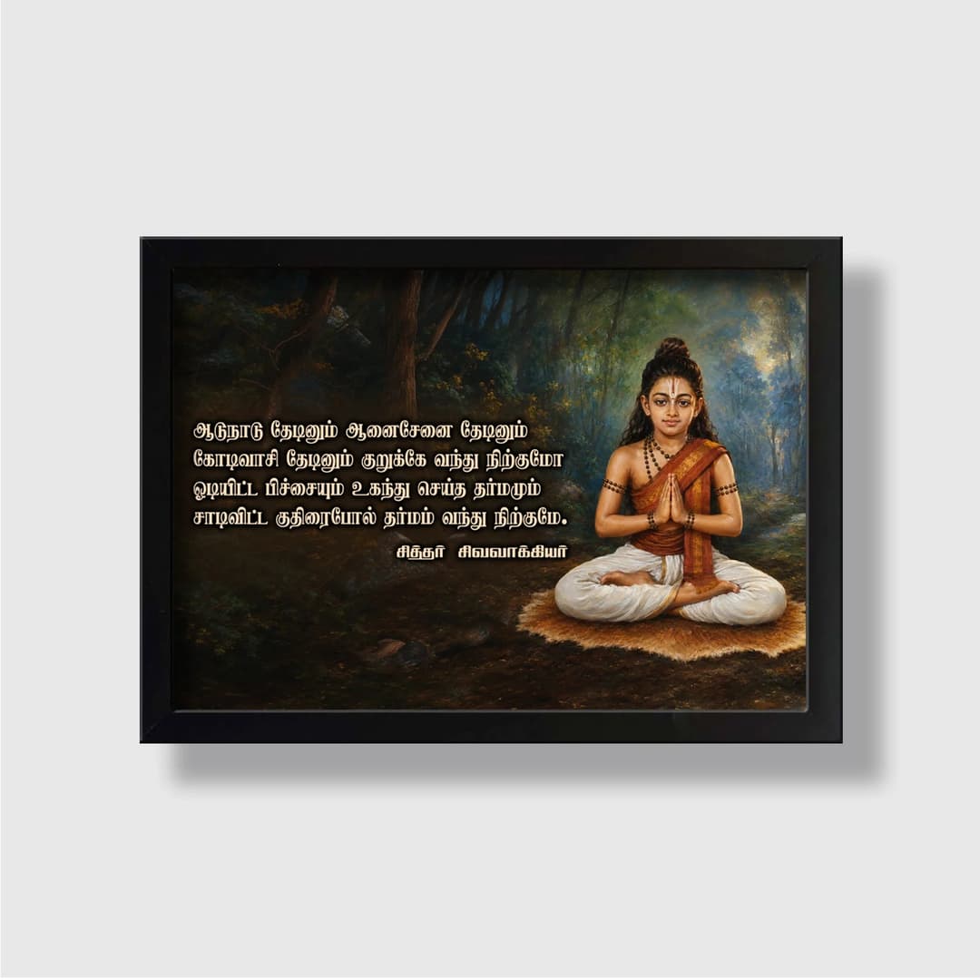 Sivavaakiyar Siddhar | Sivavaakiyar padal | Aadu Naadu Thedinum | Powerful Photo Frame | A3 | A4 | 5x7 Inch image 1