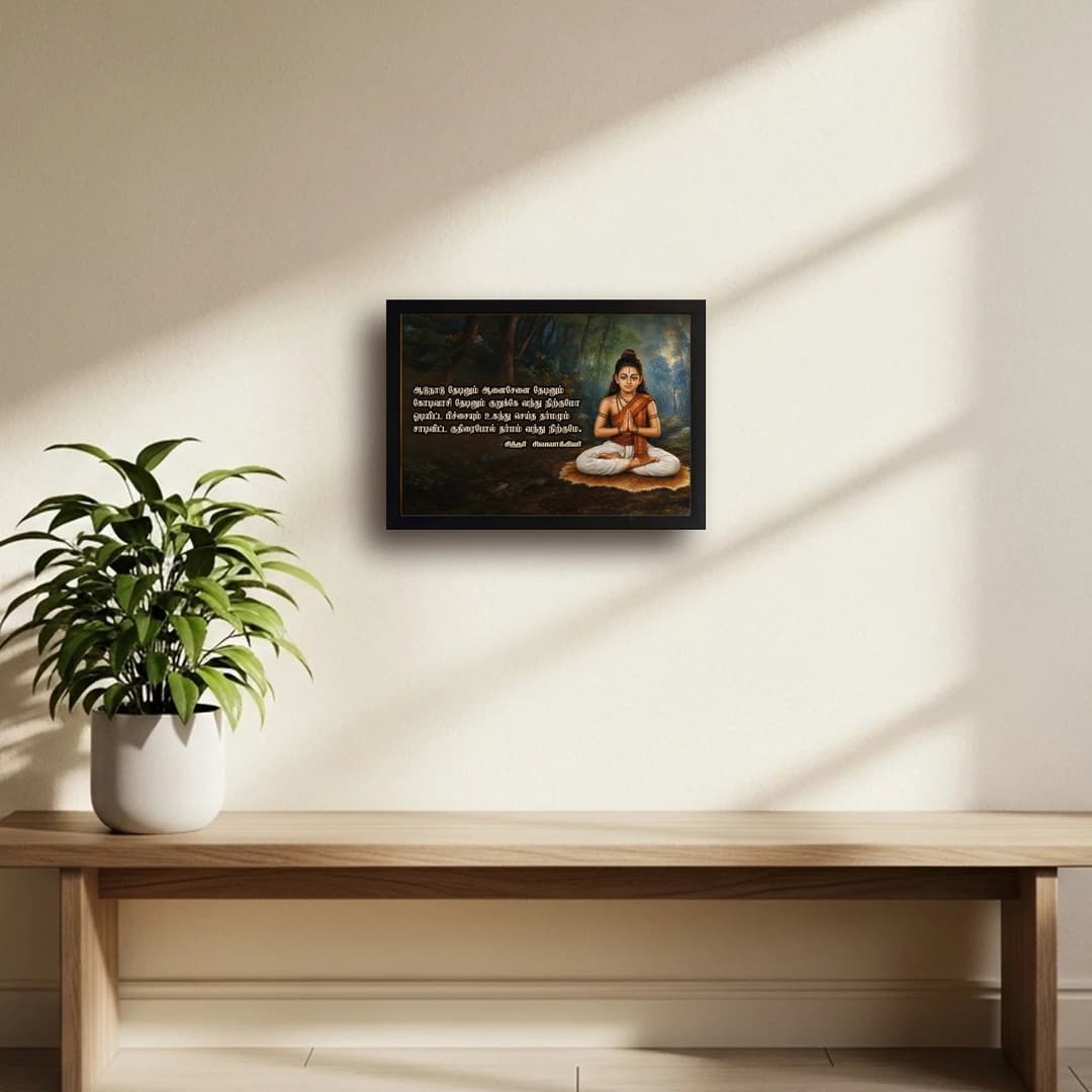 Sivavaakiyar Siddhar | Sivavaakiyar padal | Aadu Naadu Thedinum | Powerful Photo Frame | A3 | A4 | 5x7 Inch image 2