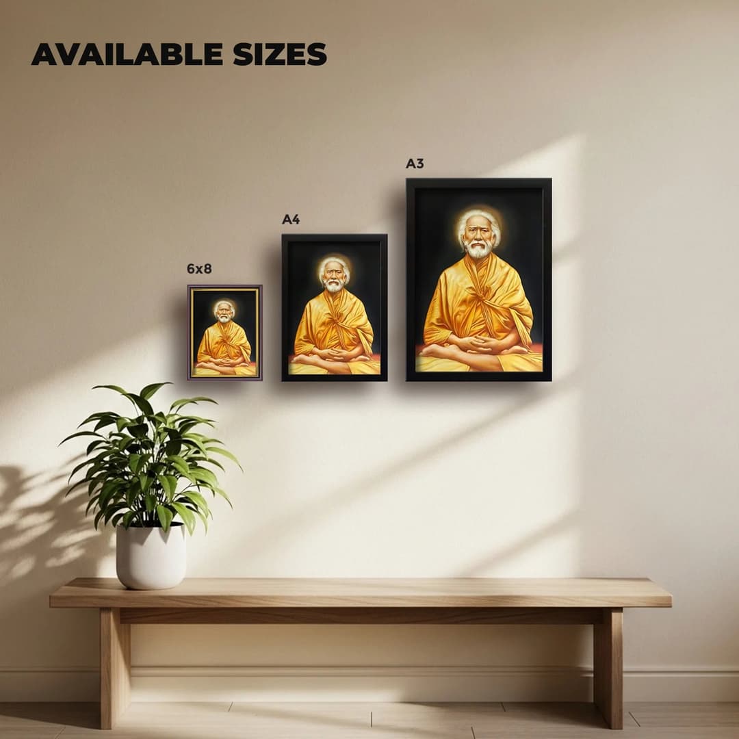 Swami Sri Yukteswar Giri | Spiritual Guru | Powerful Photo Frame | A3 | A4 | 6x8 inch image 1