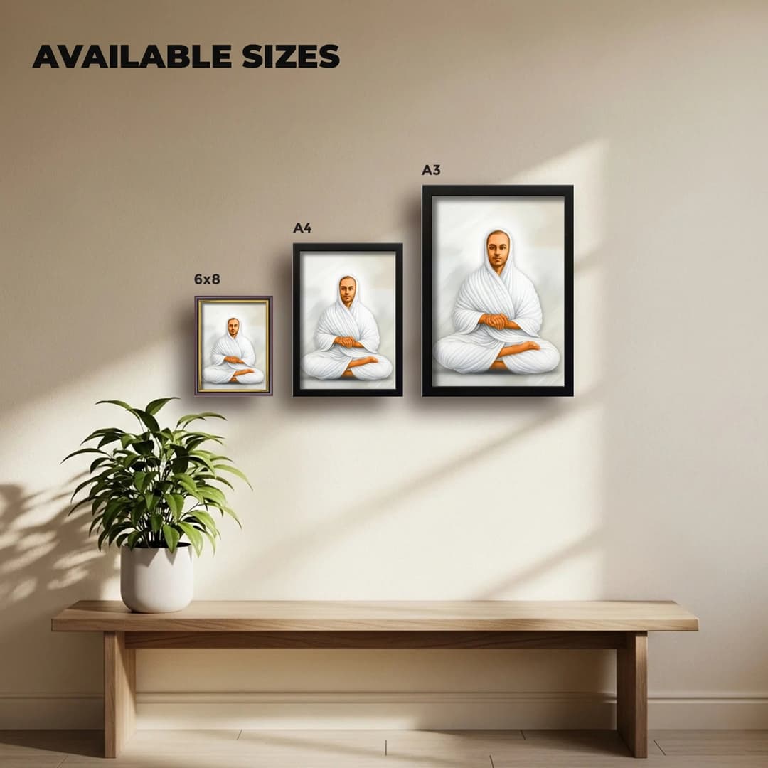 Thiru Arutprakasa Vallalar | Spiritual Guru | Powerful Photo Frame | A3 | A4 | 6x8 Inch image 1