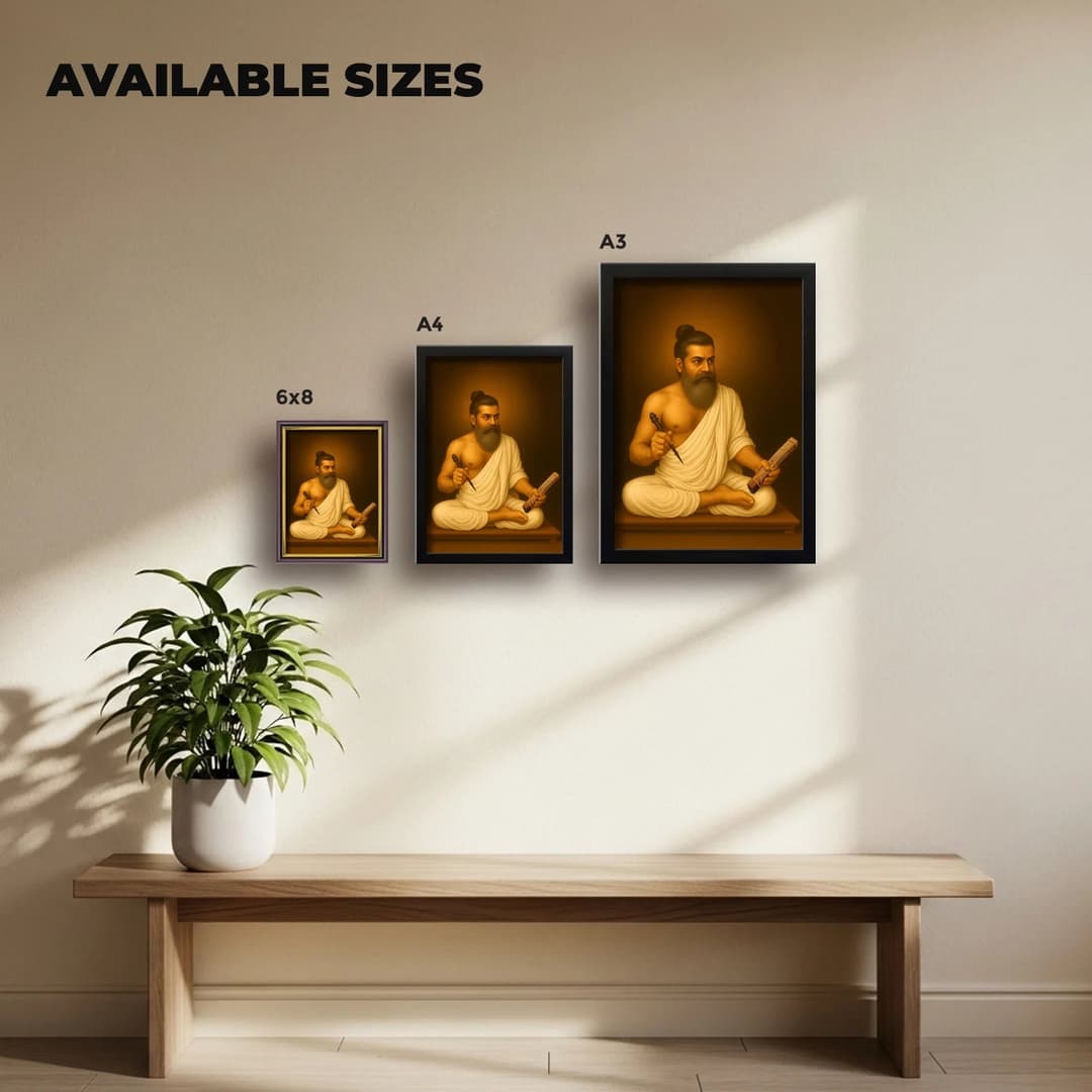 Thiruvalluvar | Spiritual Guru | Powerful Photo Frame | A3 | A4 | 6x8 inch image 1